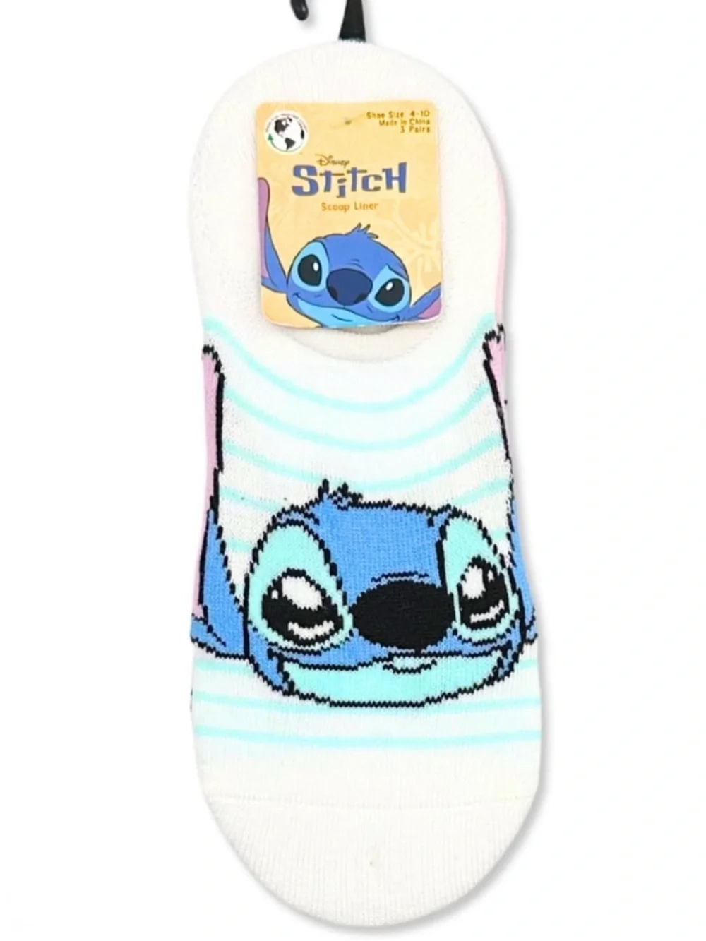 Disney Stitch Women’s Scoop Liner & No Show Socks, 3 Pack Each